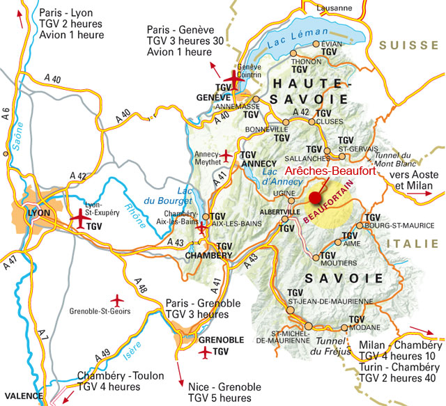 Carte Savoie